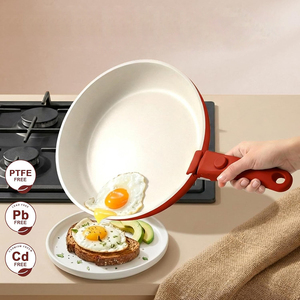 Juego de Ollas de Aluminio Forjado de 6 Piezas de Alta Calidad, con Revestimiento Cerámico Moderno, Tapas de Vidrio y Silicona, Asas de Acero Inoxidable, para Cocina de Gas - Product Image 2