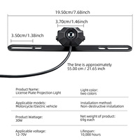 Feux de Queue Universels 12V pour Moto, Projecteur de Lumière de Queue Devil Eye, Feux d'Avertissement, Feux Stop Arrière, Feux de Plaque d'Immatriculation pour Accessoires de Moto