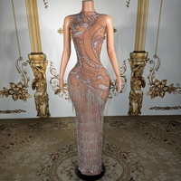 Nouvelle robe de soirée longue à paillettes, design élégant, luxueuse, de haute qualité, avec des franges en strass, pour les galas