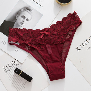 Culotte en dentelle pour femmes, slip en dentelle, <span class=keywords><strong>Sexy</strong></span>, nouvelle mode, maille douce, sous-vêtements féminins, motif Floral, culotte - Product Image 4