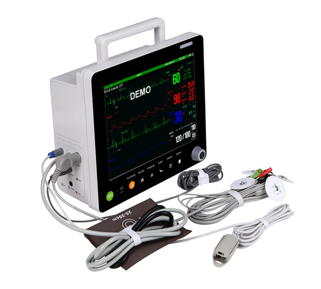 Sinnor CE Manufacture 15inch Multi Parameter Monitor Standard Parameter Vital Sign Cardiac Monitor Veterinary Monitor