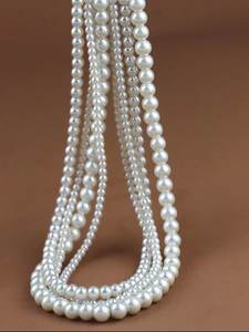 สร้อยคอมุกหลายชั้นคุณภาพสูงดีไซน์แบบเฉพาะกลุ่มสายผ้าไหมลายบาร็อคประดับมุกทองแบบฝังด้วยมือสำหรับทุกเพศ - Product Image 2