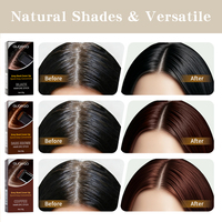 Bâton de teinture capillaire noir instantané aux herbes naturelles, étiquette privée d'usine, applicateur peigne en plastique pour retouche des racines et dissimulage des cheveux gris