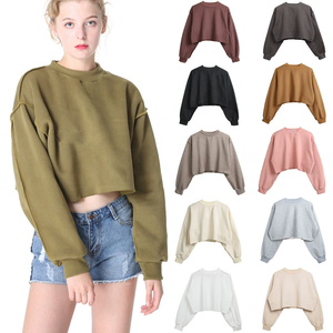 <span class=keywords><strong>Felpa</strong></span> con Cappuccio da <span class=keywords><strong>Donna</strong></span> in Cotone con Logo Personalizzato, Top Corto di Lusso, <span class=keywords><strong>Felpa</strong></span> in Pile a <span class=keywords><strong>Maniche</strong></span> Lunghe, Vestibilità Comoda - Product Image 1