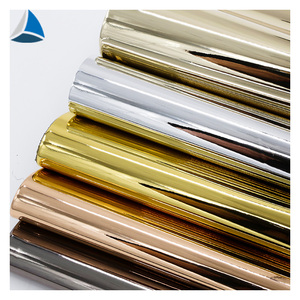 Da sản xuất bằng sáng chế tổng hợp Pearlescent kim loại bạc tái chế Faux Da TPU Bicolor PU da cho giày chất liệu - Product Image 1