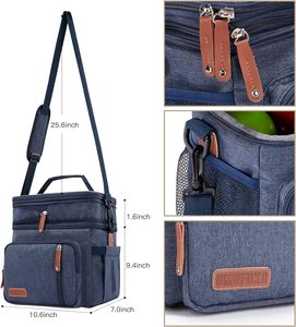 Free Sample Large Capacity Foldable Food Delivery Picnic Camping <b>Lunch</b> <b>Bag</b> Useful Portable Insulated Basket Cooler <b>Bag</b> - Product Image 2
