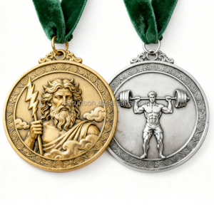 Vente directe usine : Médailles sportives en métal personnalisées, plaquées or, avec impression UV, technique de moulage, pour récompenses et médailles d'or de champion - Product Image 6