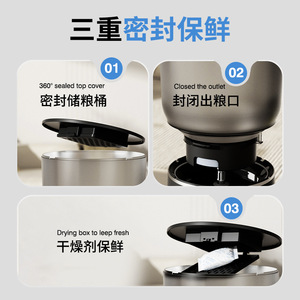 Comedero Automático para Mascotas Aiwo, Controlado por Aplicación Wifi, Temporizado y Cuantitativo, para Perros y Gatos, Redondeado y Desmontable - Product Image 3
