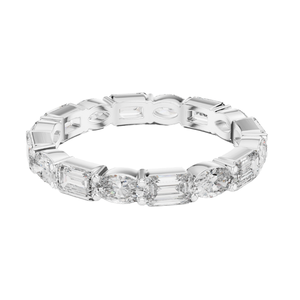 Bijoux fins Stonewels pour femmes, luxe, or 14 carats, diamant taille baguette cultivé en laboratoire, alliance certifiée - Product Image 1