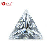 Zircone cubique synthétique Wuzhou, qualité 5A, couleur blanche, taille triangulaire, pierres précieuses en vrac, 2*2mm-9*9mm, pour bijoux