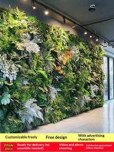 Mur végétal artificiel pour aménagement intérieur, décoration champêtre, fleurs en plastique 3D, vente en gros - Product Image 2