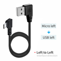 MOQ 500 Grosir Kabel Micro USB 2.0 Sudut Kanan 90 Derajat Berkualitas Tinggi untuk Pengisian Daya dan Transfer Data yang Praktis