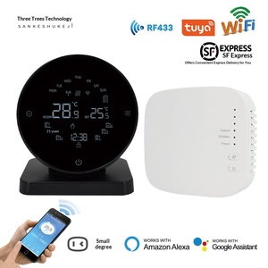 <span class=keywords><strong>Thermostat</strong></span> mural <span class=keywords><strong>sans</strong></span> fil pour <span class=keywords><strong>chaudière</strong></span>, chauffage par le sol, application Graffiti, contrôleur intelligent à commande vocale, réglage constant - Product Image 5