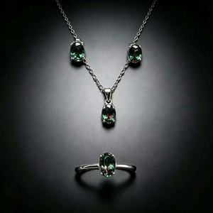 <span class=keywords><strong>Set</strong></span> di Gioielli in Argento Sterling 925 con Pietre Preziose Naturali di Vari Colori, Ideale per Rivenditori e Boutique - Product Image 5