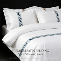 Ensemble de draps en microfibre percale blanc uni, taille simple, 4 pièces, avec taies d'oreiller et housse de couette, toutes saisons, pour usage hôtelier