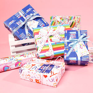 Wholesale 80g Birthday Art <b>Paper</b> 43*300cm Gift Luxury Custom Packaging <b>Wrapping</b> <b>Paper</b> <b>Roll</b> - Product Image 4