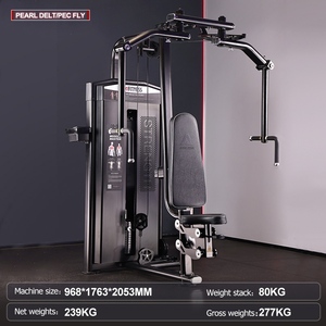 ANICZON F1002 Equipo de Gimnasio Comercial de Acero con Carga de Placas para Deltoides Posteriores/Pectorales, 80 kg, Carga Media para Hombros y Pecho - Product Image 1