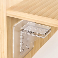 Support de séparation auto-adhésif sans perçage en PVC pour placard de salle de bain, crochets sans trace pour cloisonnement en couches