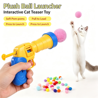 Lanceur de balles interactif pour chat, jouet en peluche lanceur de balles, jouet de rapport pour animaux de compagnie, anti-ennui, exercice intérieur pour chats et chatons