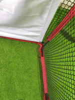 Filet de simulateur de golf rouge 10x8FT avec écran d'impact HD pour entraînement de frappe en intérieur – Cage de golf 10x8FT