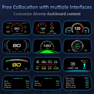 2023 Popular Car Auto <span class=keywords><strong>Meter</strong></span> C3 HUD OBD2 Velocidad RPM Pantalla GPS Multifunción Head up Display Navegación para automóviles - Product Image 3