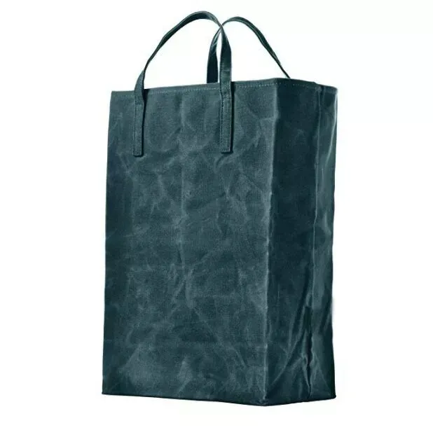 Custom logo heavy duty plain eco wax handbag tote black brown vintage waxed canvas bags