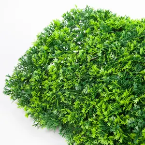 ZC 3D एंटी-यूवी आउटडोर इनडोर सजावट ग्रीन जंगल पैनल नकली कृत्रिम पौधे घास की दीवार