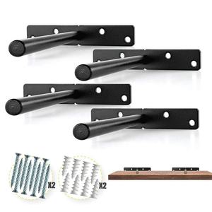 Accesorios de gabinete de conexión de Hardware de 6 pulgadas, soporte de estante de pared flotante Invisible, soportes ocultos, soporte de estante oculto, paquete de 2 - Product Image 1
