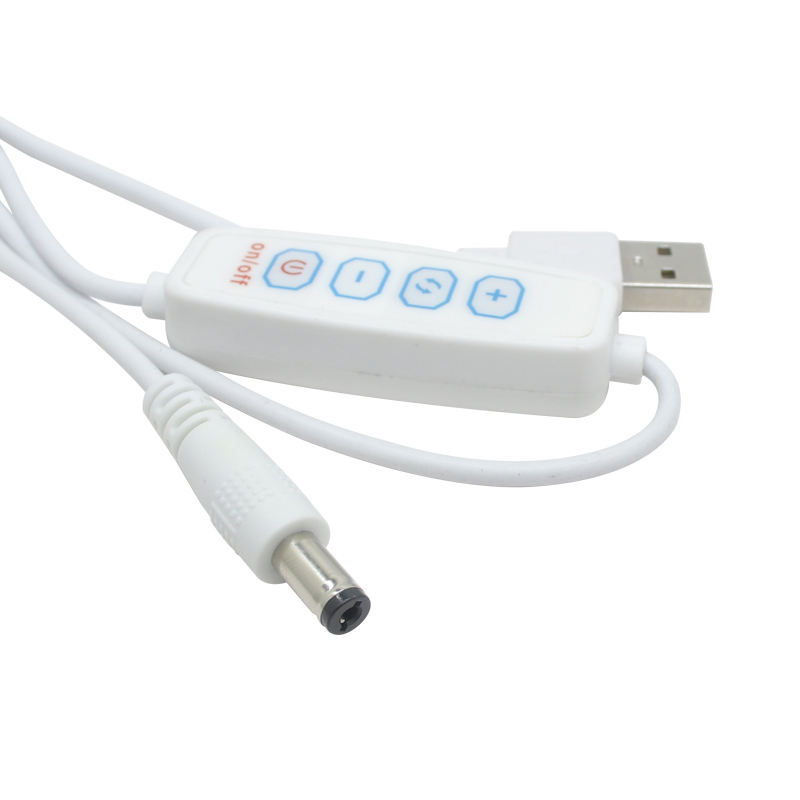 USB a to DC5521 LED Light Control Switch Cord with 3-Level Dimming ...