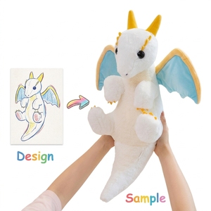 Peluche Drago Volante Fantastico Personalizzabile, Morbidissimo Cuscino per Dormire, Giocattolo Antistress per Bambini 42cm, Vendita all'Ingrosso - Product Image 1
