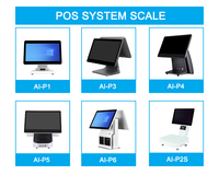 Sistem POS Android 15,6 inci + 13,3 inci dengan Aplikasi Gratis Android POS untuk Toko Ritel, Supermarket, dan Bar