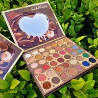 Großhandel 42 Farben Lidschatten-Palette Perl Matt Glitzer Pailletten Heller Hautton Trockener Lidschatten für Bühnen-Make-up-Palette
