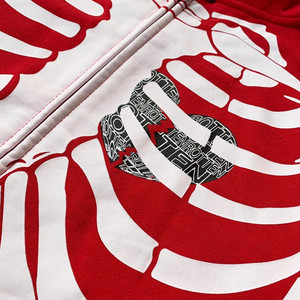 Felpa con cappuccio da uomo con Zip integrale stampata con scheletro personalizzata di nuova moda - Product Image 5