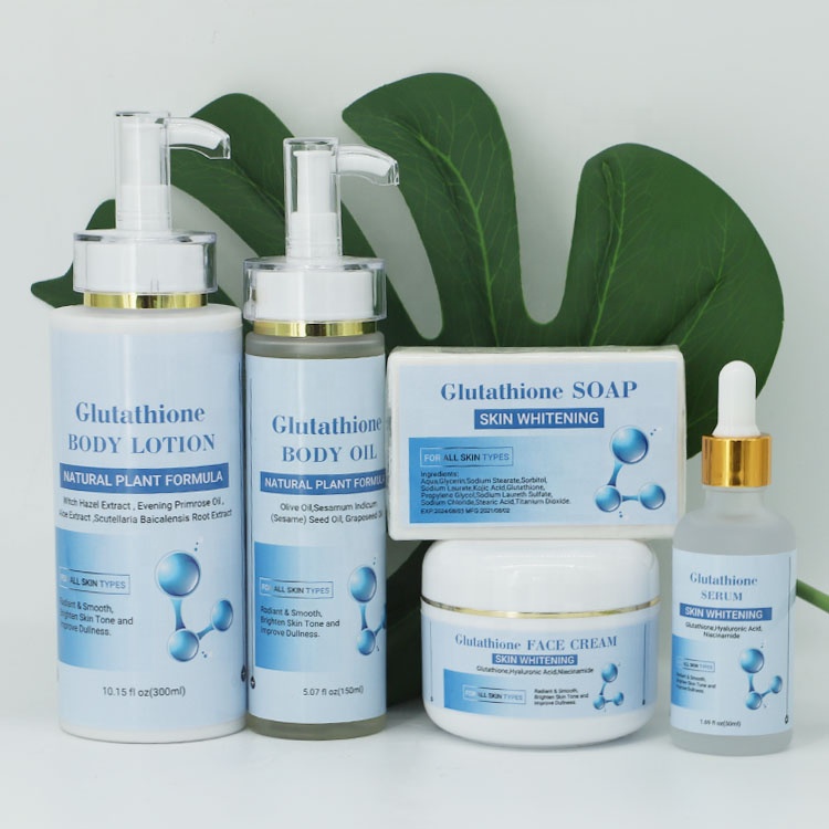 Nhanh Chóng Tẩy Trắng Gluta Bộ Làm Trắng Xà Phòng Dầu Cơ Thể Lotion Cơ Thể Kem Mặt Làm Trắng Kem