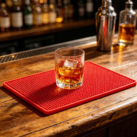 Tapis de bar publicitaire écologique en PVC, avec logo personnalisé, tapis de comptoir imperméable, imprimé UV, antidérapant, minimaliste, personnalisation de marque