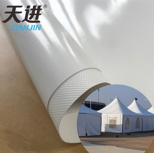 Vente en gros de bâche en PVC enduite de 1000*1000D 20*20, <span class=keywords><strong>tissu</strong></span> de bâche en PVC blanc pour matériel de tente - Product Image 1