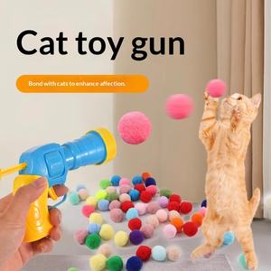 Divertenti Pistole Giocattolo Interattive in Plastica per Gatti per un Gioco Coinvolgente - <span class=keywords><strong>Lancio</strong></span> Sicuro e Delicato e Attrezzatura Resistente per il Divertimento degli Animali Domestici - Product Image 1