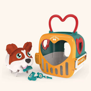 Jouet de jeu de rôle Sweet Doggy House, chien de dessin animé à induction vocale, alimentation d'animaux par détection vocale, petit nid douillet pour enfants, cadeau - Product Image 1
