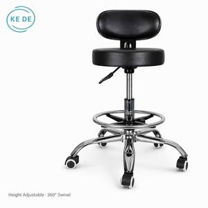 Silla de <span class=keywords><strong>Laboratorio</strong></span> Ergonómica Ajustable de Cuero PU ESD con Reposapiés, Ruedas y Respaldo para Estar Sentado por Largos Periodos, Uso <span class=keywords><strong>en</strong></span> Hospitales, Laboratorios y Computación - Product Image 1