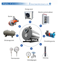 Caldera Industrial Horizontal de Calentamiento Térmico, Precio de Fábrica, a Gasóleo, de Baja Presión, de Tubos de Fuego, de Aceite Caliente, de Alta Eficiencia, de Hierro Fundido