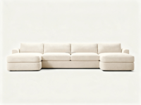 Canapé modulaire en U FERLY de style italien, double chaise longue, coussins en duvet, reconfigurable, pour salon