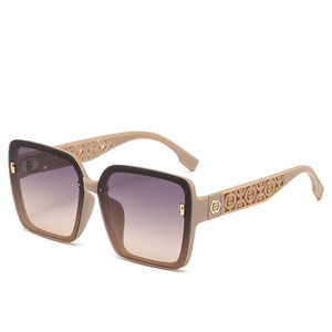 High Quality Trendy Sunglasses for Women Square <b>Frame</b> Anti-Ultraviolet Street Shot Glasses - Product Image 2