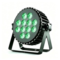Projecteur PAR LED plat en aluminium 12*18W RGBWAUV 6-en-1, fin et compact, pour éclairage mural, idéal pour mariages, événements, soirées, spectacles, cabines DJ, discothèques et clubs