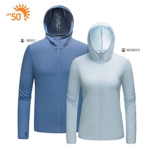 เสื้อฮู้ดกันแดด UPF50 ป้องกันรังสียูวี แขนยาว มีซิป ระบายอากาศ แห้งเร็ว เหมาะสำหรับเล่นเซิร์ฟ กิจกรรมกลางแจ้งริมทะเล พร้อมโลโก้สั่งทำได้ - Product Image 3