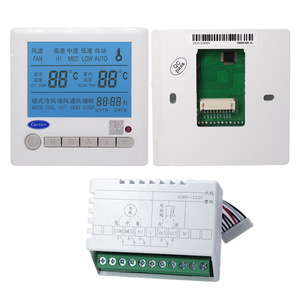 Panel de Control de Temperatura para Ventiloconvector Hinler TMS810R-YL, Pantalla LCD, AC110-220V, Tipo Botón - Product Image 1