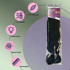 Extensiones de Cabello Tz Jumbo para <span class=keywords><strong>Trenzas</strong></span>, Fibra Sintética de Baja Temperatura, Pre-estiradas, Venta al Por Mayor, 180g, <span class=keywords><strong>Multicolor</strong></span> Natural - Product Image 4