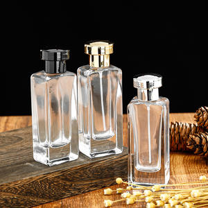 Botella de Perfume de Vidrio Cuadrada de Fondo Grueso de 70 ml, Recargable, Envase Cosmético, Gran Venta - Product Image 1