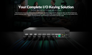 Compositeur vidéo professionnel <span class=keywords><strong>4K</strong></span> HDMI Chroma Key Master en temps réel pour la production de studio virtuel et le streaming en direct - Product Image 4