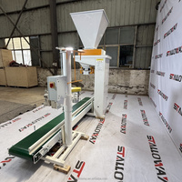 Machine industrielle automatique de remplissage de sacs ouverts pour granulés en vrac, aliments pour animaux, copeaux de bois, sciure de bois, durable, fonctionnement continu, scellage