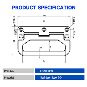 Thép không gỉ 304 tuôn ra kéo vòng tủ xử lý ẩn lõm lưu trữ năng lượng tủ tay nắm cửa - Product Image 2